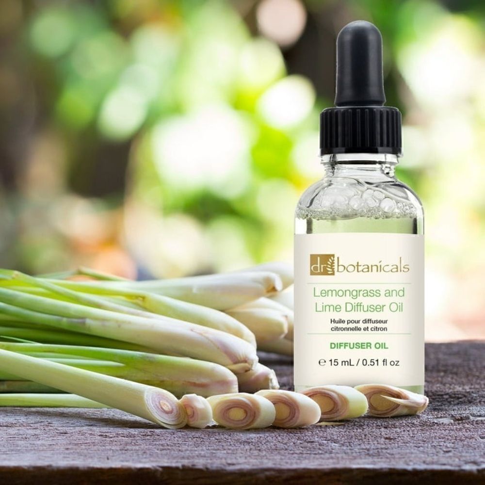 NEW Dr Botanicals Energising Lemongrass & Lime Diffuser Oil 15ml NIB 3 Available